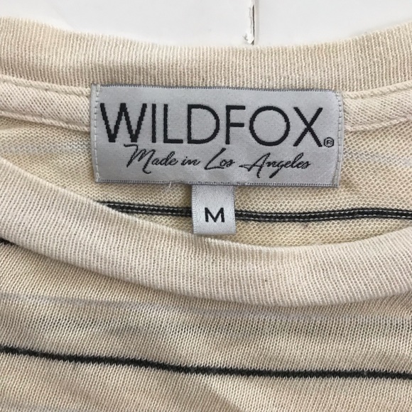 WILDFOX Tacos Oversized Short Sleeve Knit Striped T Shirt - Picture 5 of 5